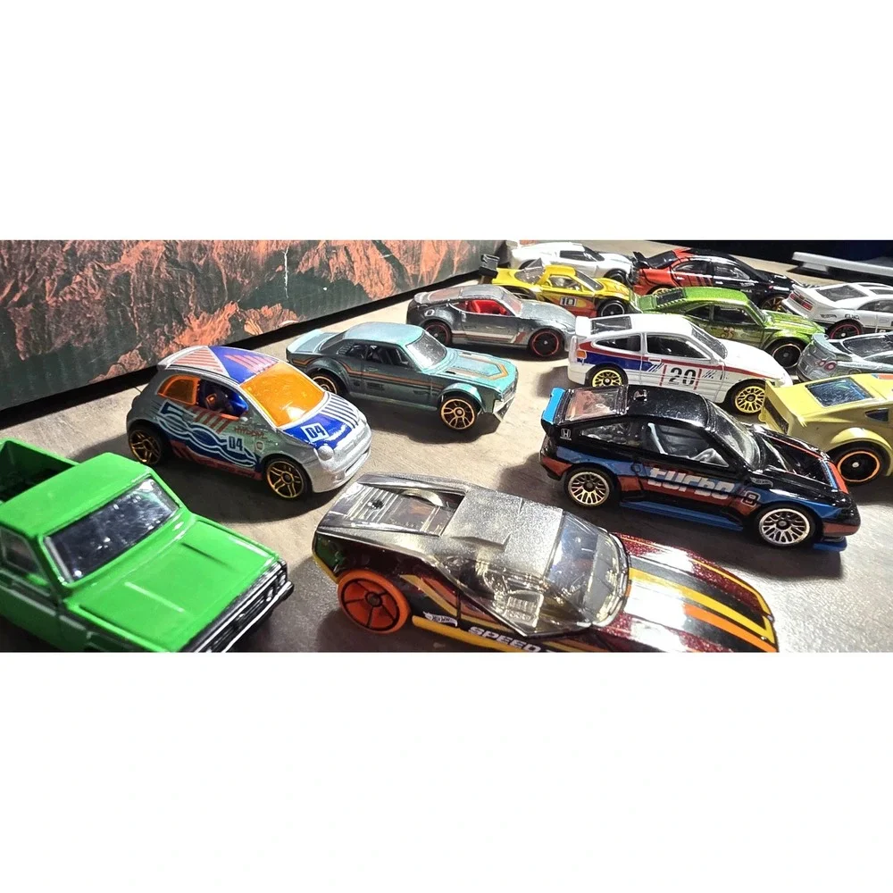 Hot Wheels LOT 16 Cars Trucks Vintage Honda Nissian Subaru Madza Toyota Loose HW